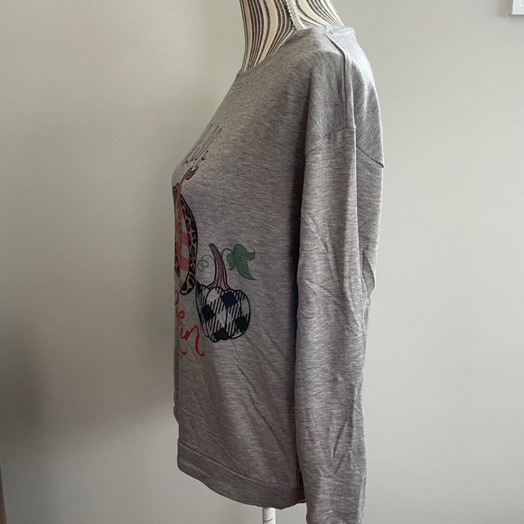"Hello Pumpkin" Heather Gray Pullover Sweatshirt - Picture 6 of 11